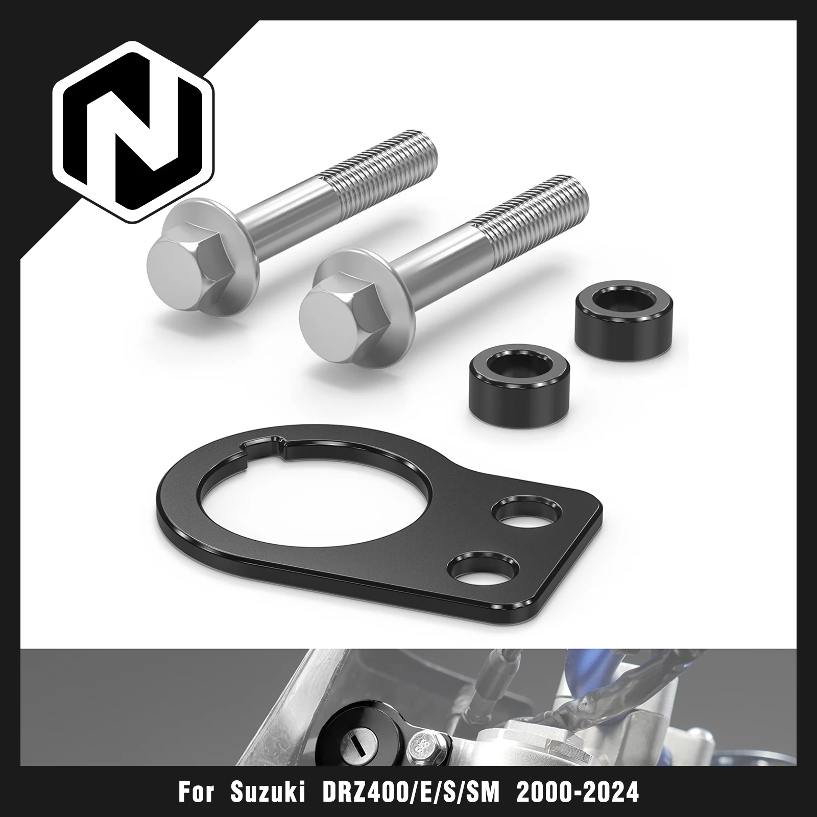 

For Suzuki DRZ400SM DRZ 400 SM DRZ 400SM 2005-2024 2023 2022 2021 Key Ignition Switch Relocation Bracket NICECNC Accessories