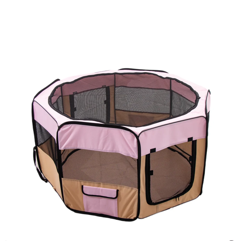 

STLFCustomization Color Portable Pet Playpen Pet Tent Small Animals Soft Fabric Foldable Octagonal Cloth Play Tent