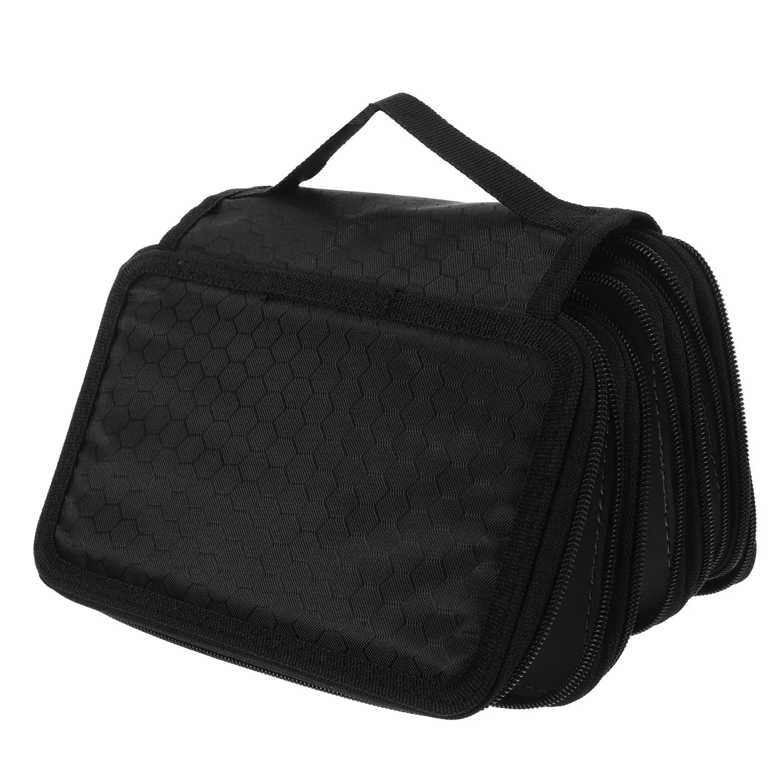 

72 Slots Pencil Case Bag 4 Layers 72 Holes ganizer for Girls Boys Artists School Supplies Storage Black Student