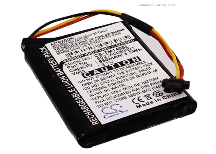 950mAh Battery VF6S,VF6D,VF65,AHA11110005,FMB0932008731,6027A0089521,P2 for TomTom One 140,140S,GO 600, 500, 50,4EK0.001.02+TOOL