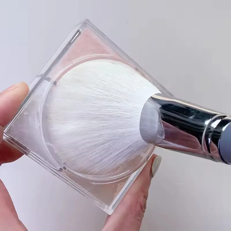 

Professional Animal Hair Powder Brush,Cruelty-Free Certified Goat Hair & Copper Ferrule,HD Makeup Artist Grade Loose Powder Tool