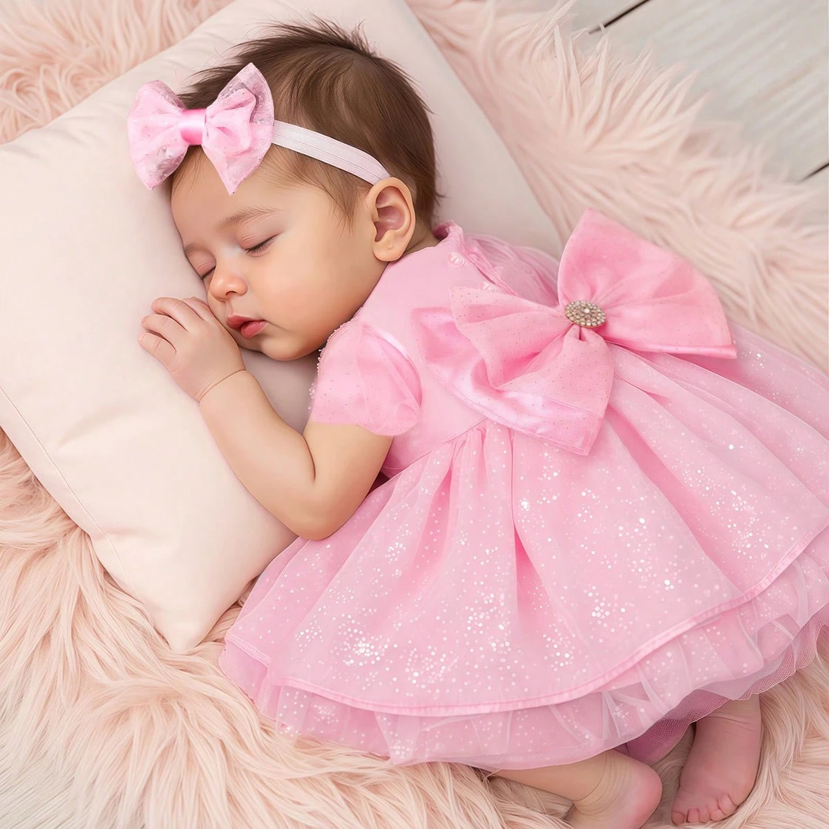 

Ylsteed платье для новорожденных девочек с большим бантом, реквизит для фотосессии, платье принцессы с розовым бриллиантом и бантом, реквизит для фотосъемки