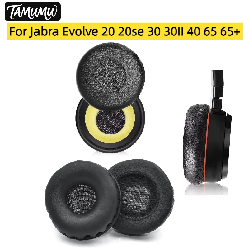 

Replacement Ear Pads Cushions for Jabra Evolve 20 20se 30 30II 40 65 65+ Headphone comfortable Sponge Soft Foam Cushion Earpads