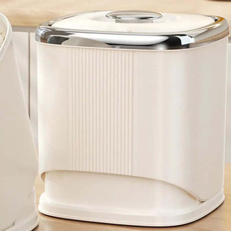 Contenedor de almacenamiento de arroz, contenedor de alimentos, tanque sellado a prueba de humedad, caja de almacenamiento de cocina giratoria con taza medidora para avena