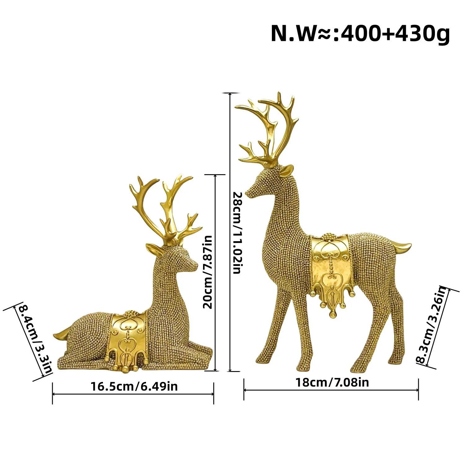 New Christmas Pearl Deer Pendant Living Room Home Desktop Christmas Atmosphere Decoration Pendant