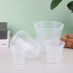 New DIY Planter Pot Plastic Large Capacity Round Starting Pot Anti-Deformation Transparent Orchid Nursery Container Garden