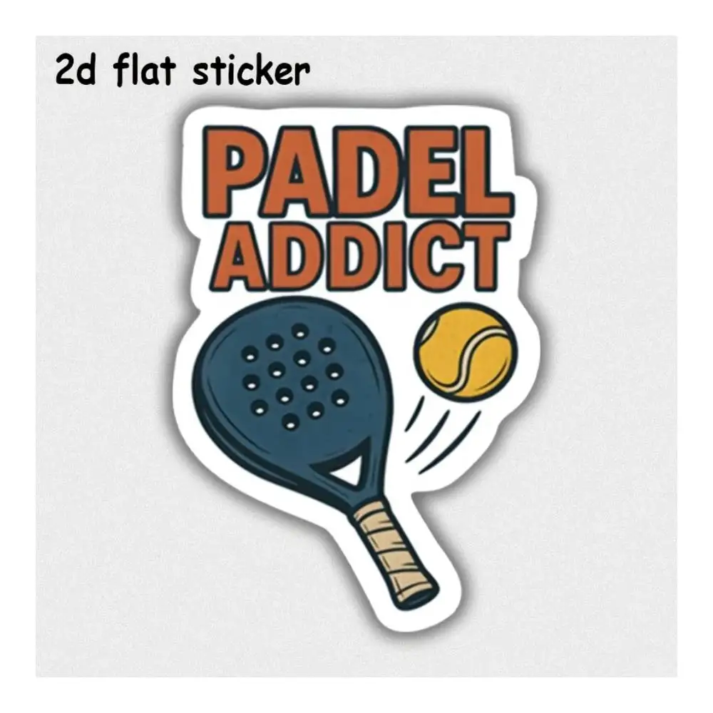 Padel Tennis Equipment Decal For Laptops, Cars, Motorcycles, Water Bottles & Smooth Surfaces