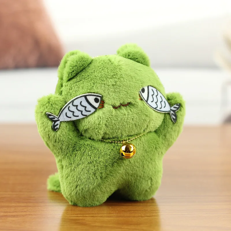 Kawaii timide chat porte-clés pendentif poupée en peluche mignon cloche sac à dos pendentif porte-clés fille cadeau moelleux chaton pendentif sac accessoire