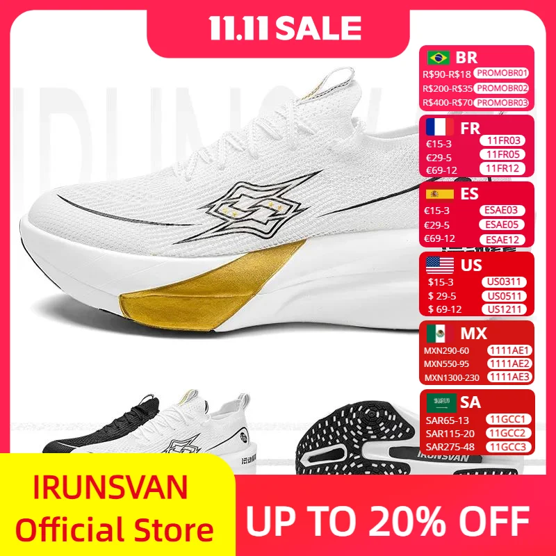 

IRUNSVAN BREAKWIND 1.0 2024 Height Increasing Running Shoes for Men Original Soft Walking Unisex Sneaker Women Marathon