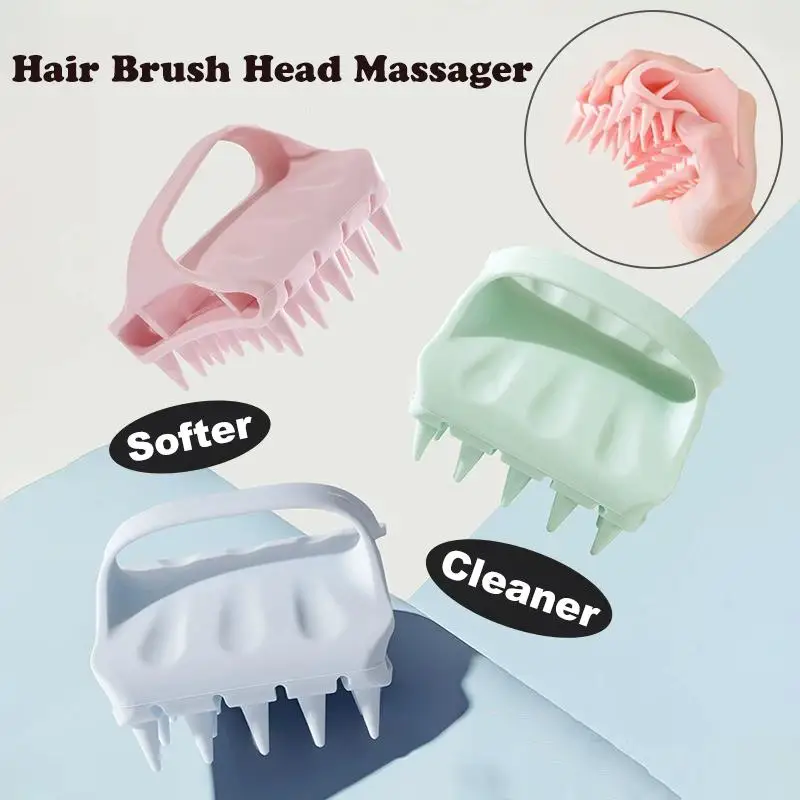 

Soft Silicone Scalp Massager Hair Comb Hair Washing Scalp Brush Scalp Massager Shampoo Brush For Dandruff Removal Shampoo Brush