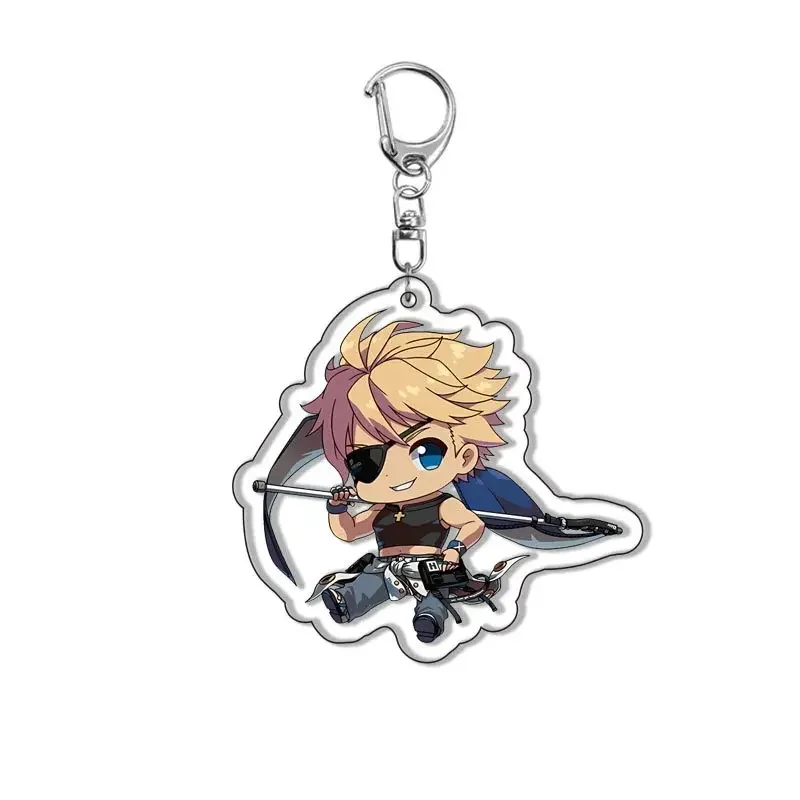Guilty Gear Keychain Cartoon Anime Doll Ky·Kiske Potemkin Faust Millia Ramlethal Acrylic Keyring Pendant for Halloween Gift view 3