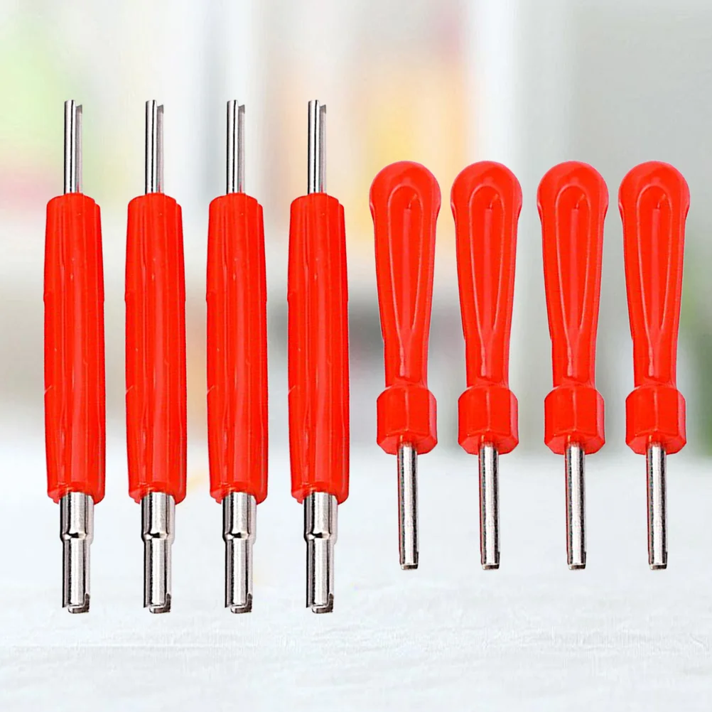 

8Pcs Tire Repair Tool Stem Core Removal Tool for Car Bike Truck(Red, 4Pcs Single Head + 4Pcs Double Head)