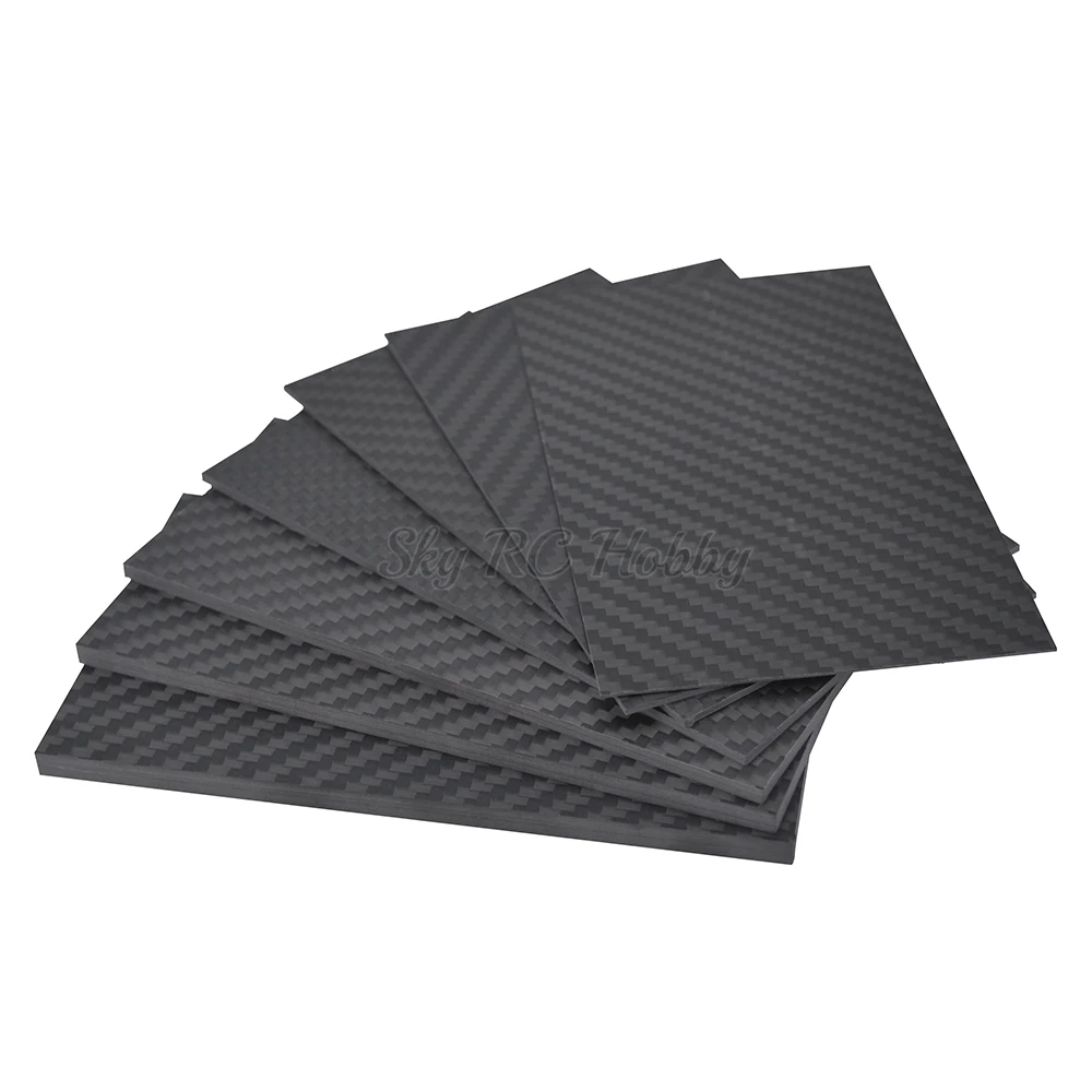 NEW 125mm X 75mm Real Carbon Fiber Plate Panel Sheets 0.5mm 1mm 1.5mm 2mm 3mm 4mm 5mm thickness Composite Hardness Material