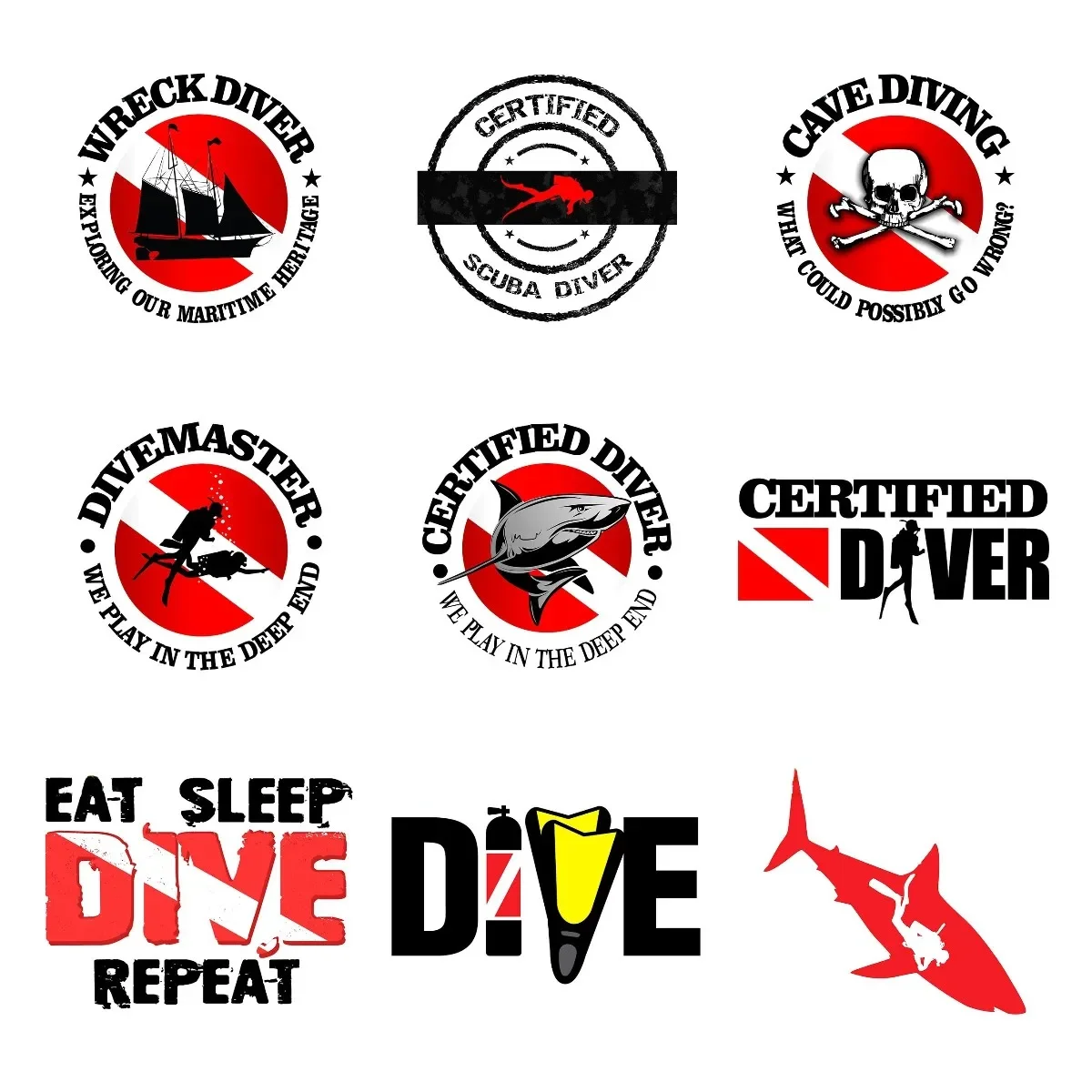 

Dive Flag Club Camper Car Stickers Anime DIY Occlusion Scratch Vinyl Waterproof Window Trunk Decals
