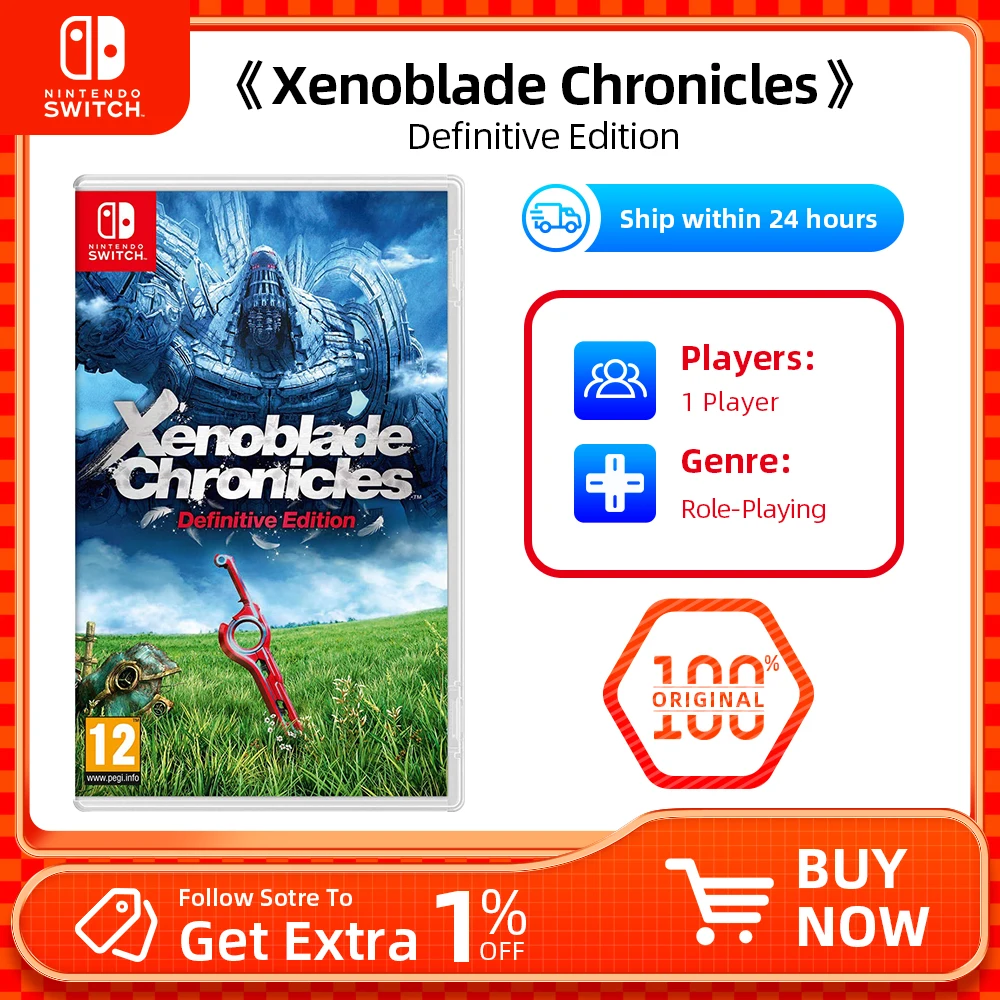 Nintendo Switch - Xenoblade Chronicles Definitive Edition Game Deals لبطاقة ألعاب Nintendo Switch OLED Nintendo Switch Lite