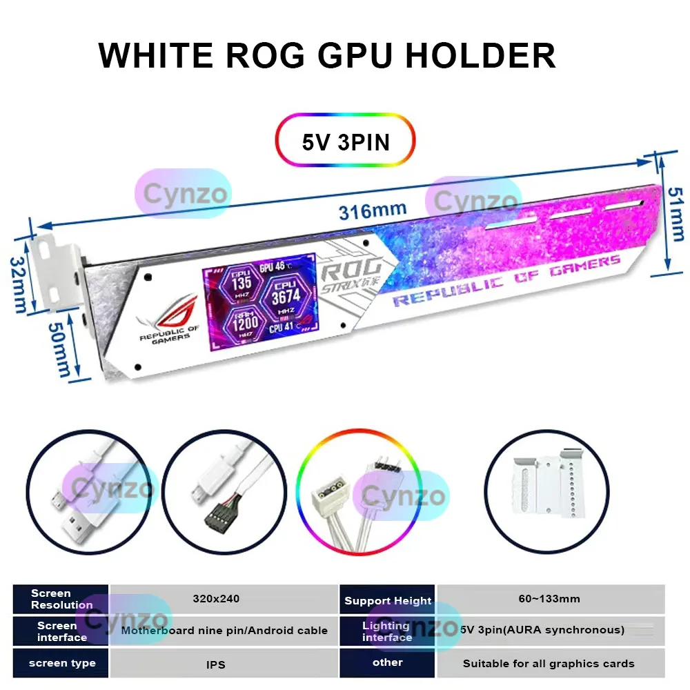 30 40 50 シリーズ VGA ホルダーブラケット 2.2 インチ IPS