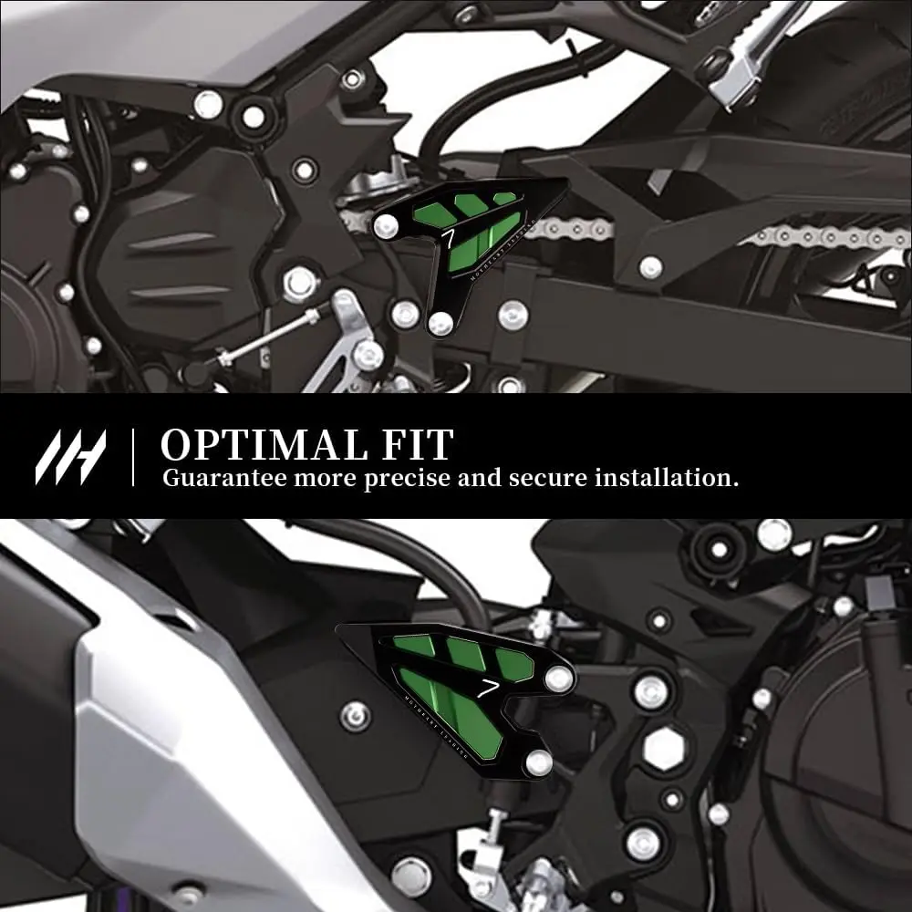 أوتاد قدم للدراجة النارية مع واقي للكعب لـ Z7 Hybrid 2024-2025 Ninja 7 Hybrid 2024-2025 CNC T6 6061 ملحقات مقاومة للحرارة