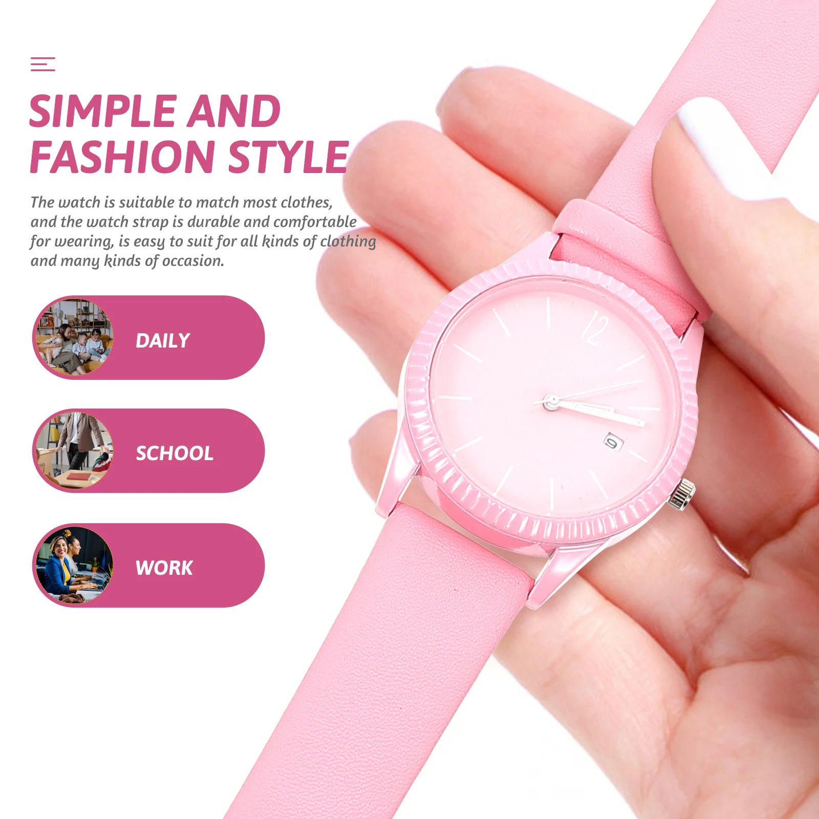 

Quartz Watch Waterproof Luminous Ladies Watches Women Wrist Stylish Casual Female Decorative Breathing Strap Precise Time