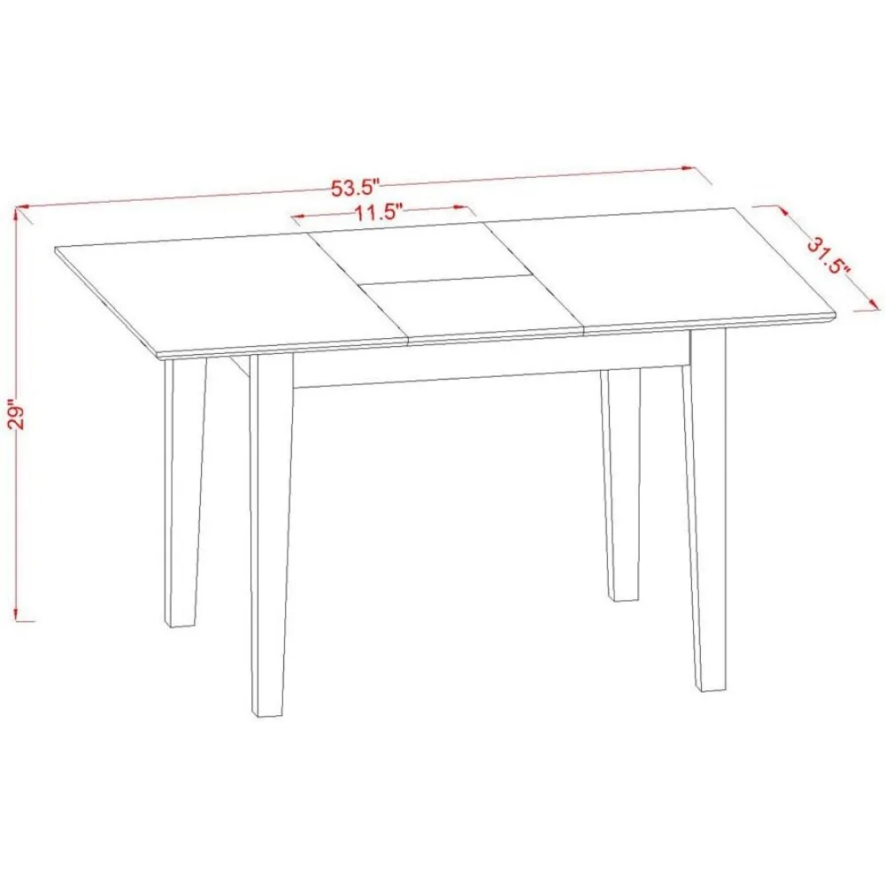 Kitchen Dining Rectangle Solid Wood Table Top with Butterfly Leaf MID CENTURY DINING TABLE EASY TO BUILD