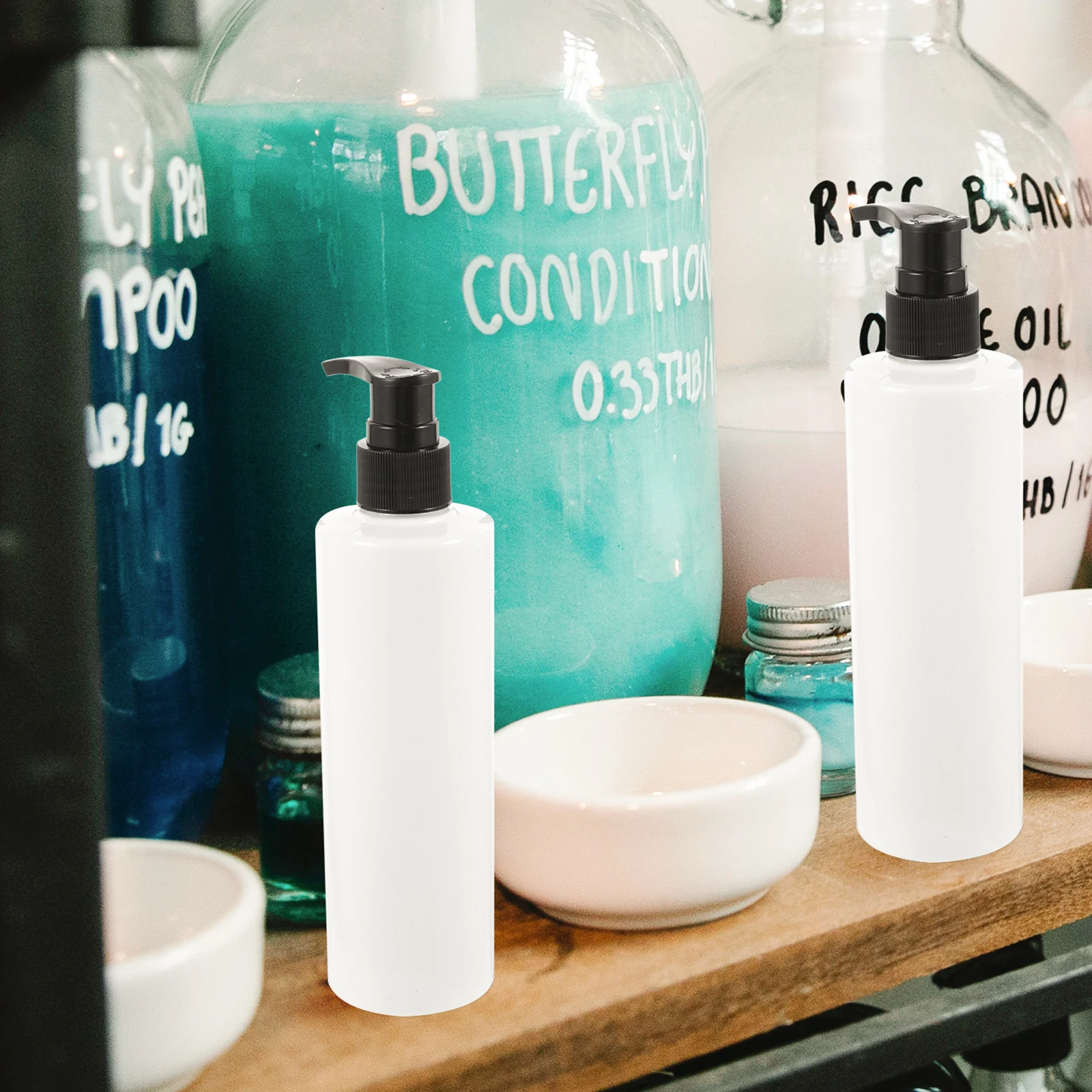 

3 Pcs Soap Pump Dispenser and Bath Shampoo Bathroom Dispensers Liquid Bottle Dish Tools Storage Water Jug Mist Kitchen