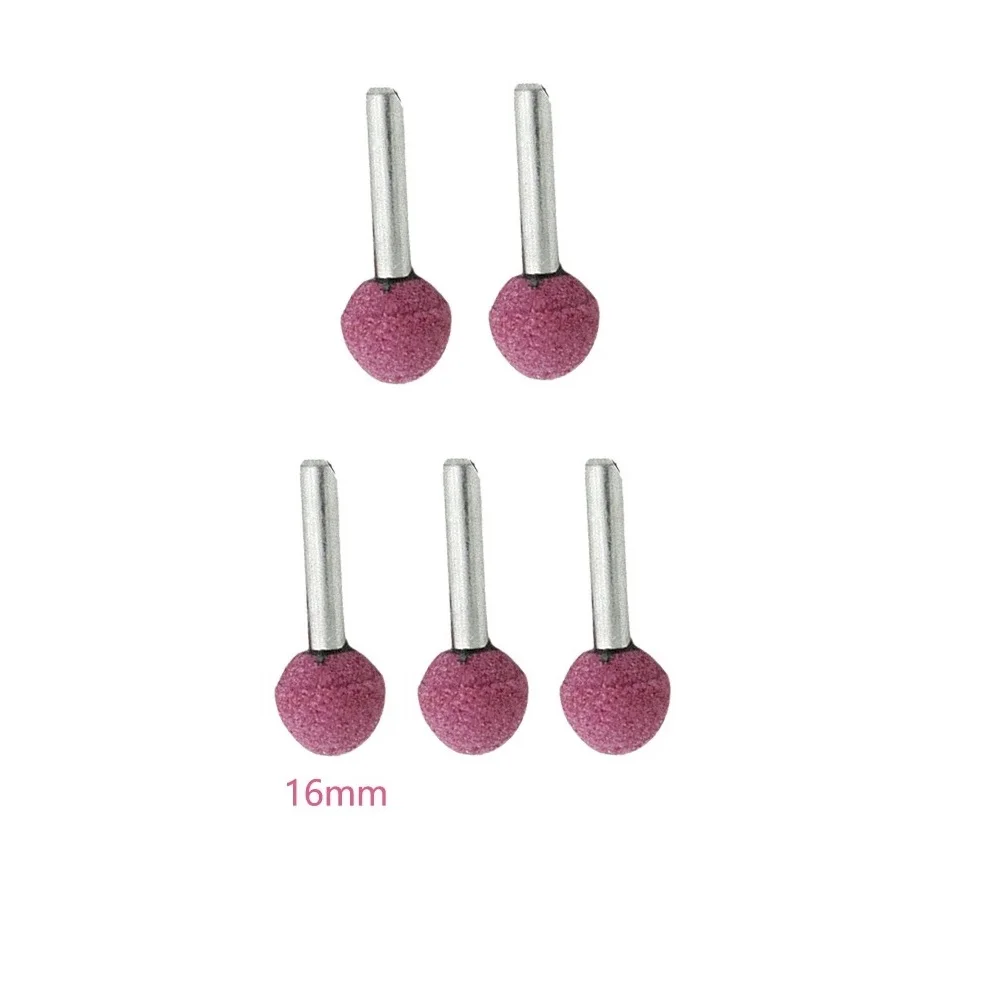Power Tools Grinding Head Burr Drill Bit Set Carving Ceramic Mounted Point Good Coaxiality 16/20/25/30mm 5PCS Ball Shape