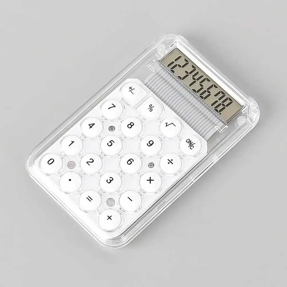 Colorful Calculator Travel-friendly Mini Portable Calculator with Lcd Display Big Buttons Battery Powered 8 Digit for Easy