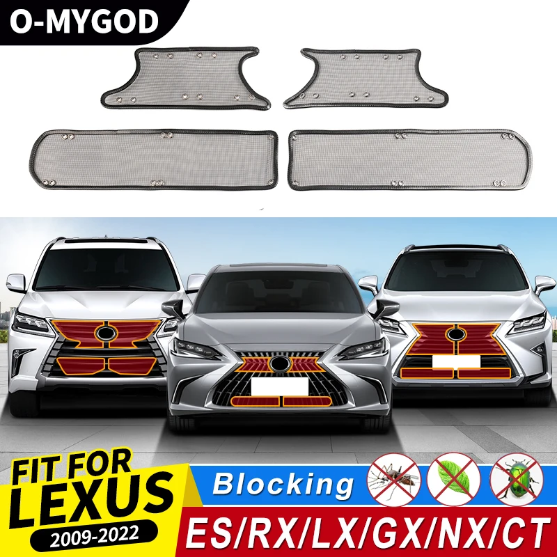 

For Lexus ES Rx LX NX GX Ct 260 200 460 5700 400H 350H 2009-2022 Tuning Modification Accessories Grille Prevent Mosquito Sand