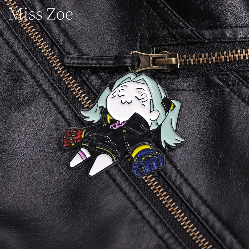 Cartoon Girl Role-Playing Enamel Pin Creative Game Character Metal Brooch Lapel Backpack Clothing Badge Inspiration Punk Jewelry