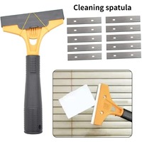 Portable cleaning spatula is suitable for glass floor tile scraper, glass ceramic hob scraper remover, glue removal artifact