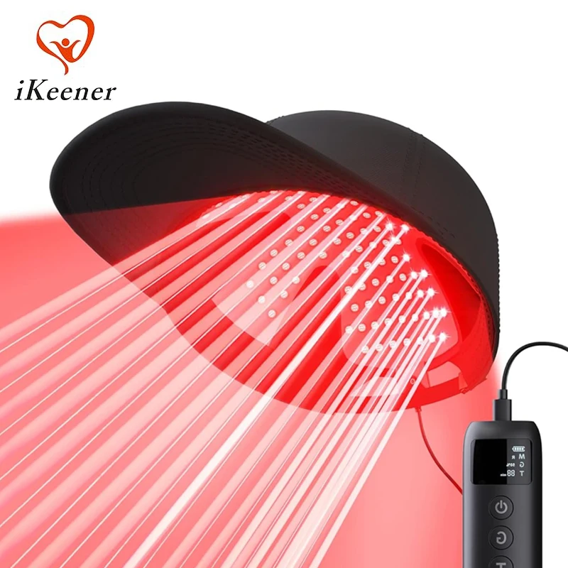 Hair Growth Laser Cap 650NM Red Light 430NM Blue Light Hair Therapy Device with Detachable Inner for Anti Hair Loss Relax