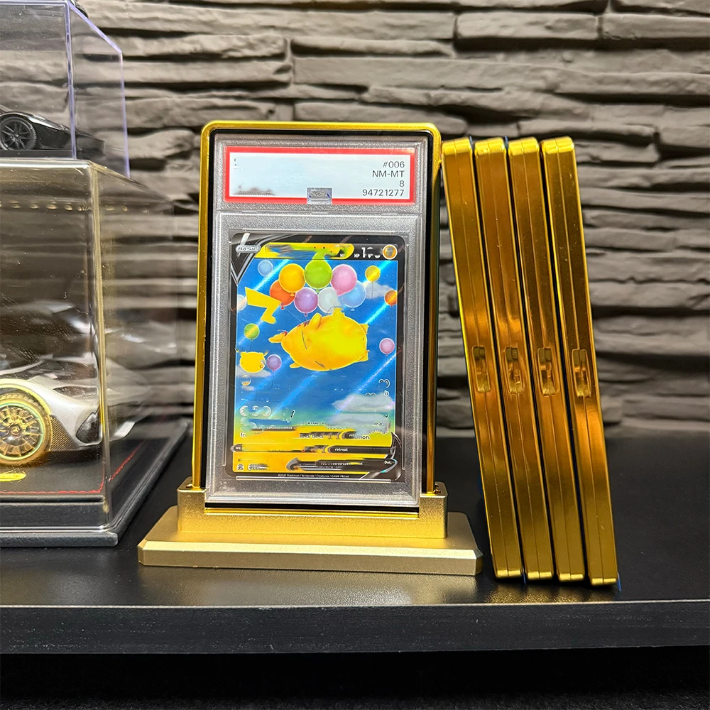 Reflektierende, glänzende Oberflächentechnologie, Rand aus Aluminiumlegierung, Schutzhüllen für PSA CGC BGS Sammelkarten-Slabs.