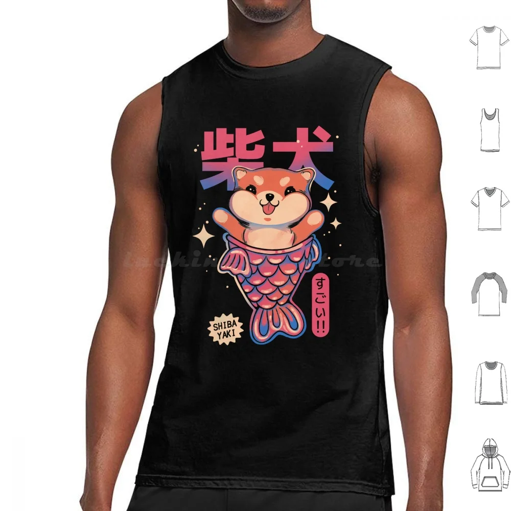 Shiba Yaki Tank Tops Print Cotton Shiba Shiba Inu Inu Dog Dogs Lover Akita Corgi Corgis Cute Kawaii Designer Artist