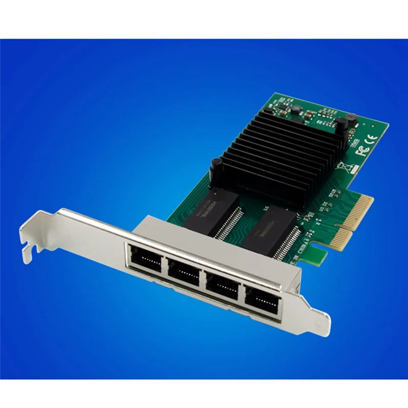 

AS95-Quad-Port PCI-E Gigabit Network Card PCI-E X1 I350-T4 RJ45 Desktop Soft Router Gigabit Network Card Gigabit Network Card