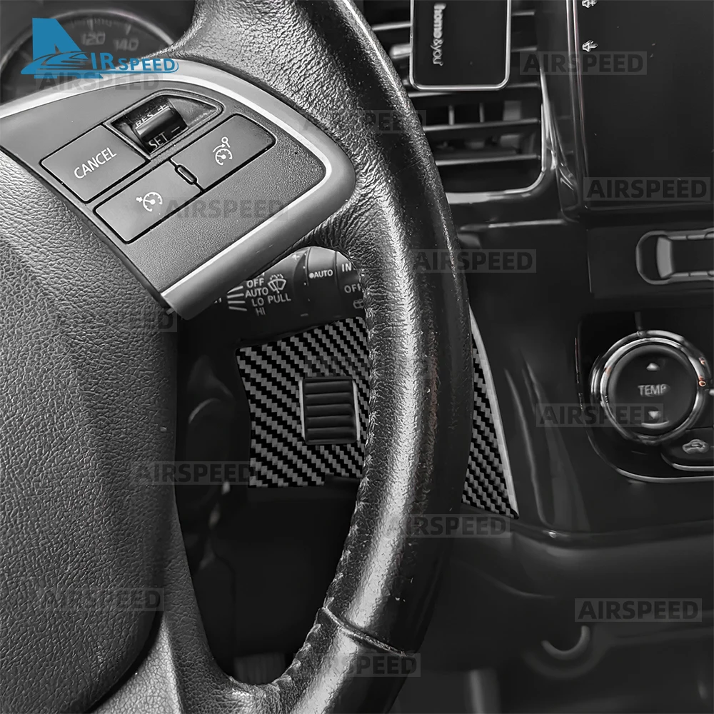 Real Soft Carbon Fiber Sticker For Mitsubishi Outlander 2017 2018 2019 2020 2021 LHD RHD Central Air Outlet Frame Panel Trim - view 3
