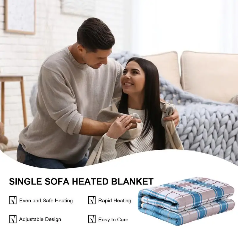 Electric Heated Blankets Fast Heating Heated Blankets Soft Double Electric Blanket Large Adjustable Mattress Pad Bed Warmer With