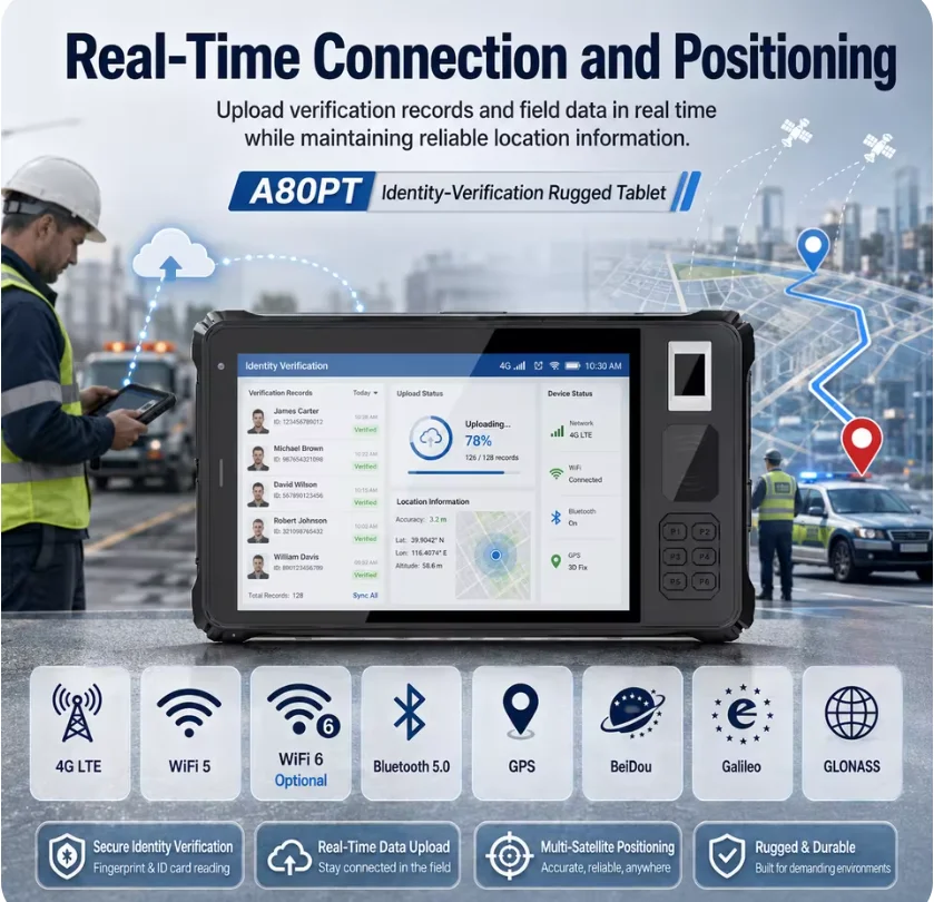 CENAVA 4G LTE 8-Core Rugged Tablet Industrial Android 13.0 8″ 1920*1200 IPS 750nit NFC GPS 10000mAh IP68 Level Shockproof Tablet