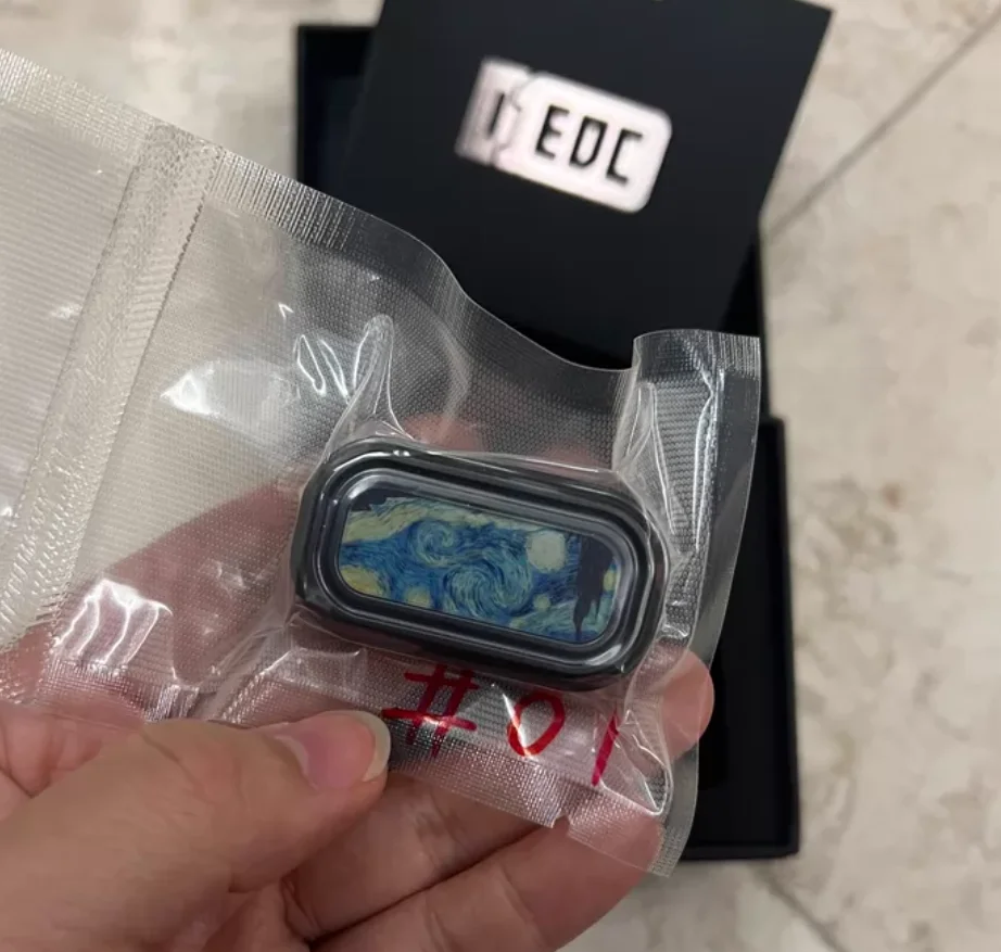 

EDC 01edc Starry Moon Night Zirconium Shell+Steel Magnet Inner Container fidget slider Decompression toys