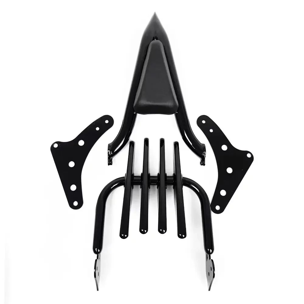 Motorcycle Passenger Sissy Bar Backrest 17' Luggage Rack For Harley Softail Slim Blackline 2013-2017 view 4