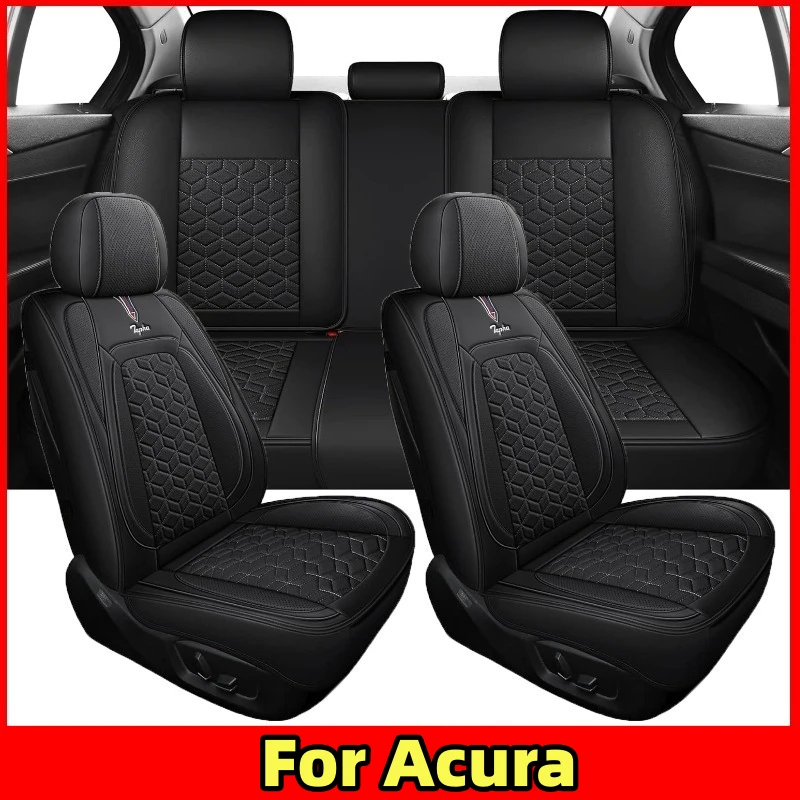 

NEW Car seat cover high-end Faux leather soft full wrap waterproof wear-resistant seat cover full set of 5 seat For Acura