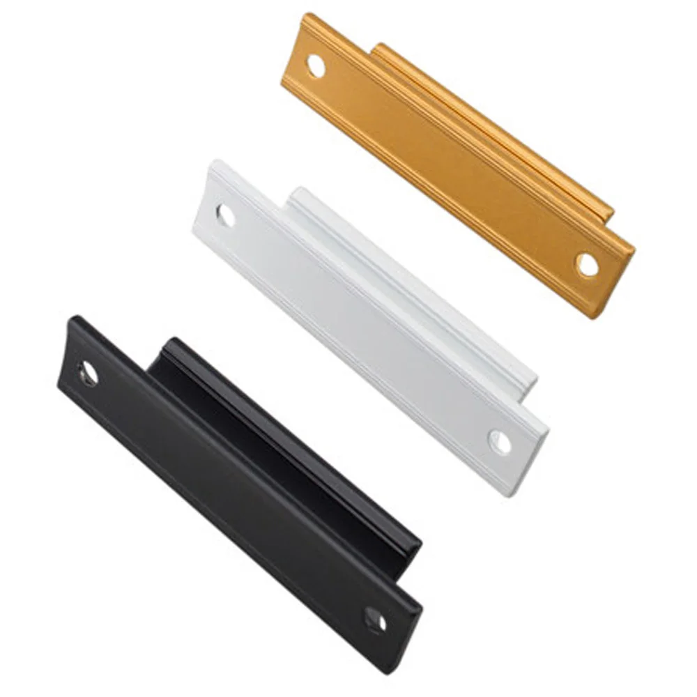 Useful Cabinet Handle Door Drawers Furniture Holder Knob Parts Puller V-shape Accessories Aluminum alloy Cupboard