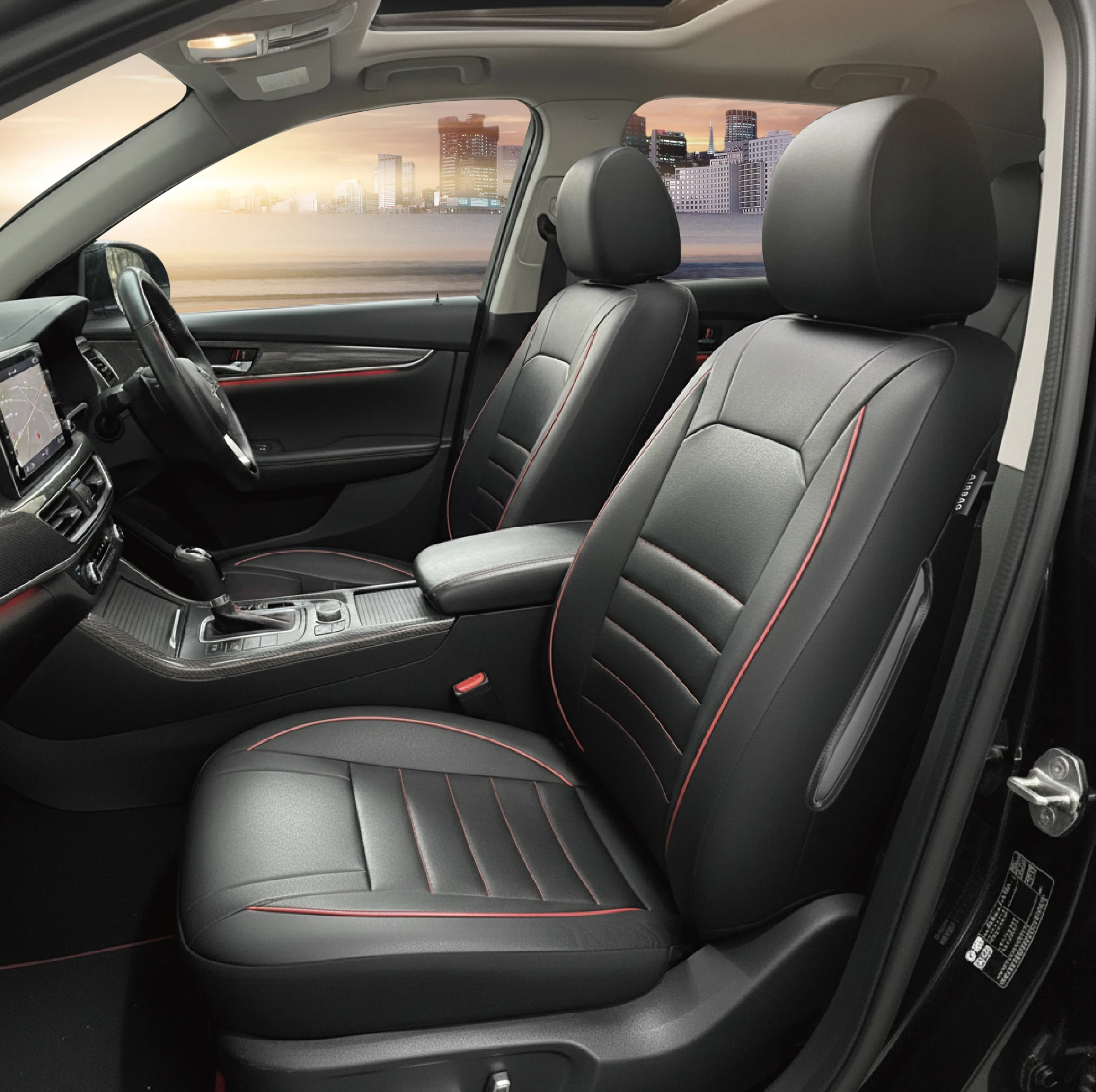 PU Material Front Seat Cover for Car Interior General Motors Car Seat Protector Cover