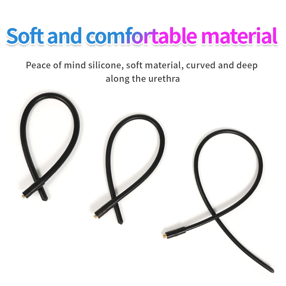 تحفيز كهربائي موسع الإحليل صدمة الحصان العين قضيب سيليكون لعبة استثارة القضيب رجل الاستمناء مجموعة تأخير القذف Sm اللعب