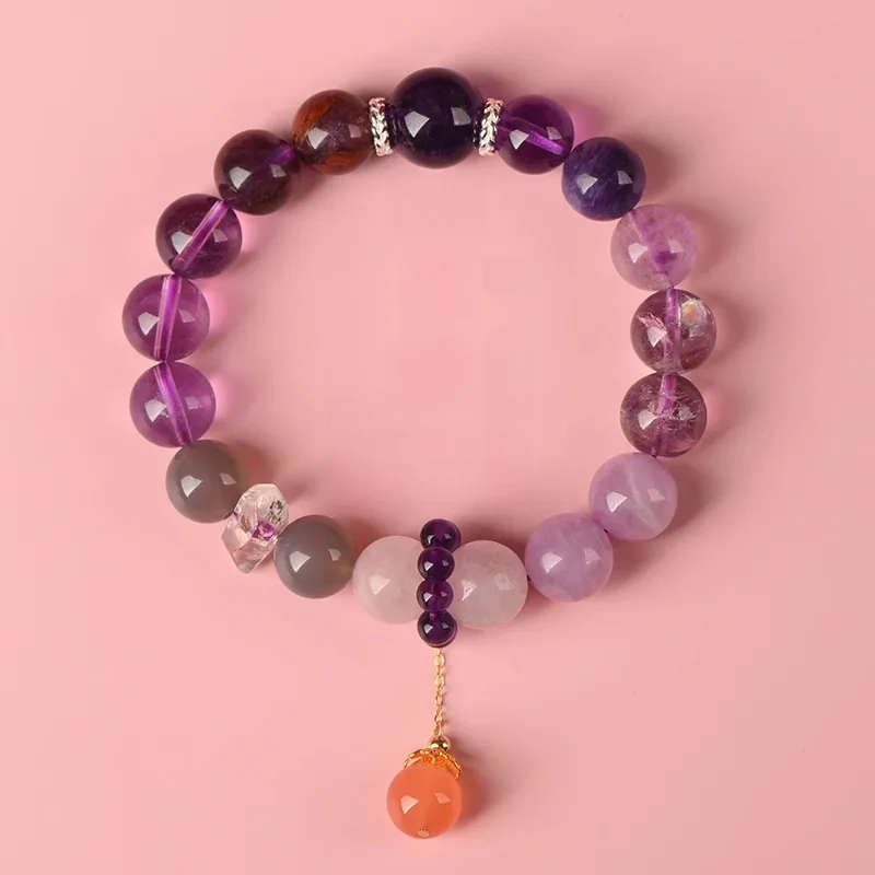Amethyst Zodiac Commemorative Multi- Bracelet Purple