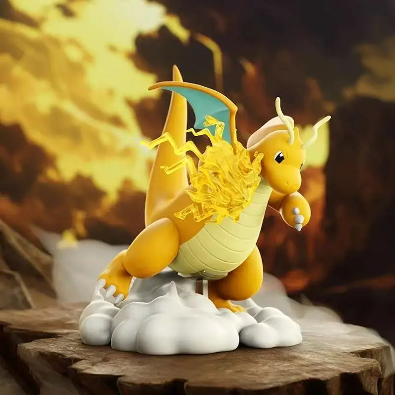 Pok é mon CHARIZARD LAPRAS ARCANINE DRAGONITE سلسلة وقت المعركة المشهد الحلي لعب الأطفال اليدوية هدايا عيد الميلاد دمية