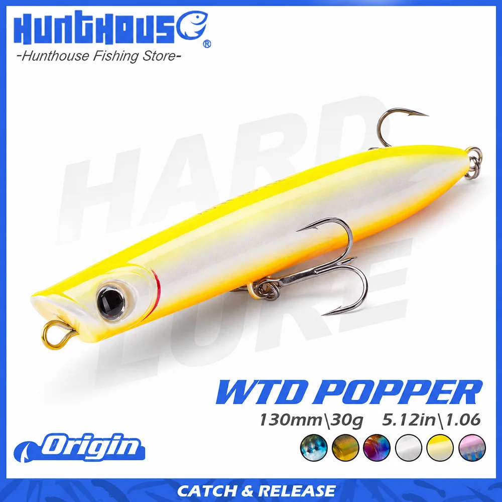 

Hunthouse Topwater Pencil Lure 130mm 30g Floating Hard Bait Saltwater Long Casting Artificial Wobbler for Bass Pike Fishing