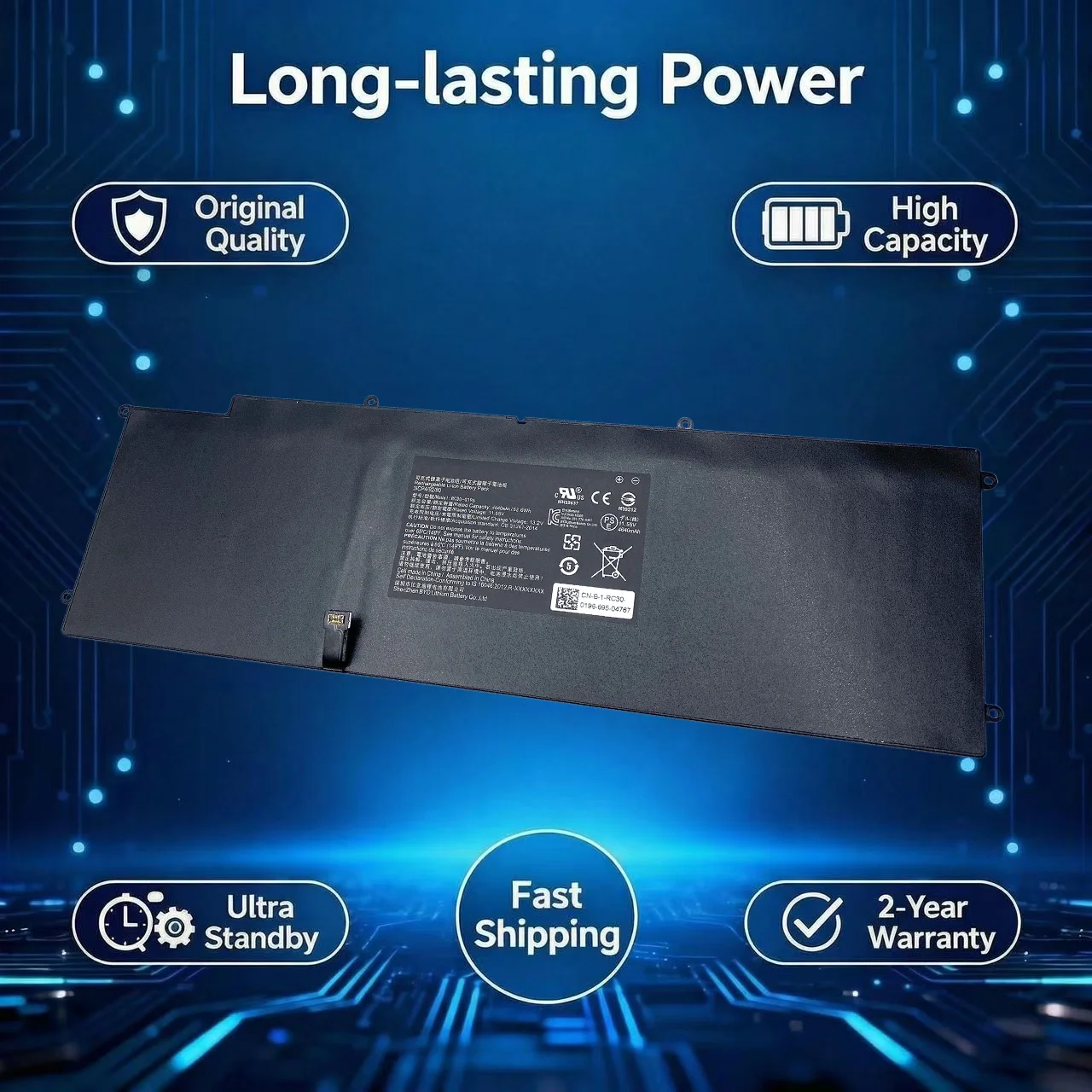 New Original RC30-0196 Laptop Battery For Razer Blade Stealth 2016/2017 V2 13 i7-7500U HAZEL RZ09-0196 RZ09-0168 RZ09-01663E53