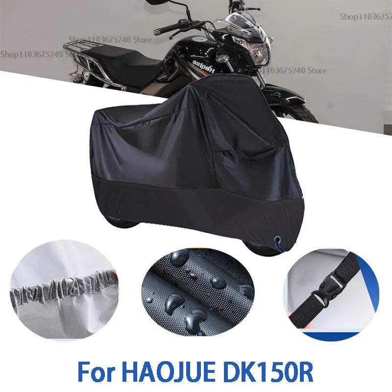 

Полные чехлы для мотоцикла HAOJUE DK150R, автомобильные чехлы на открытом воздухе, защита от солнца, пыли, без ушей, утолщенные оксфордские чехлы, аксессуары