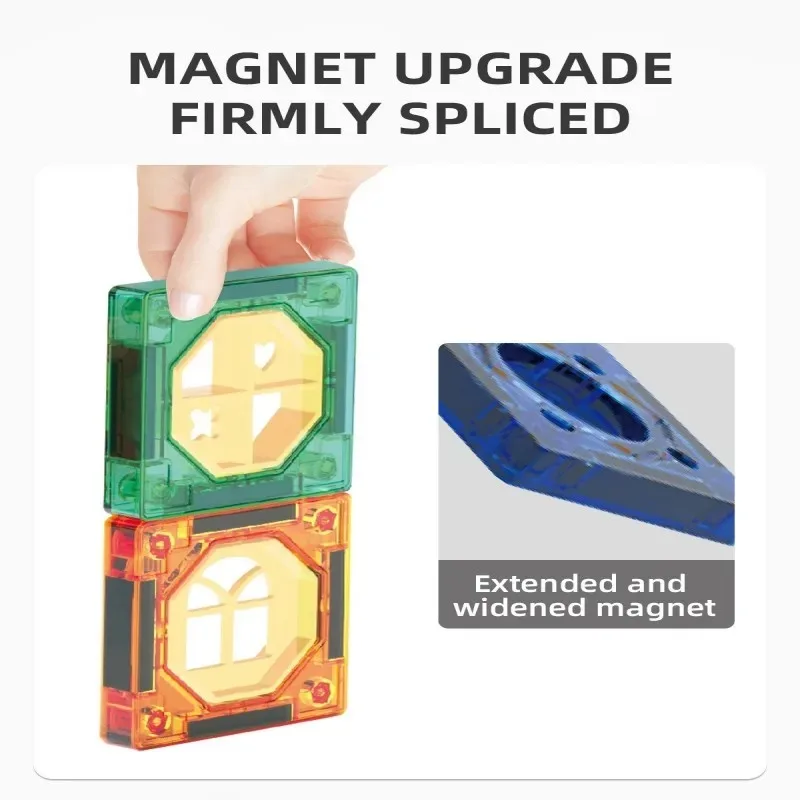 ورقة مغناطيسية ملونة تعليمية لألعاب الأطفال مع كرات بناء كروية منزلق، نافذة لعبة ألغاز مغناطيسية للأنابيب
