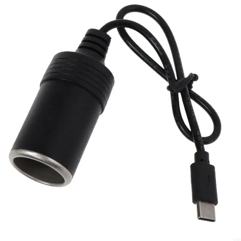 USB C PD to 12V 36W Car Cigarette Socket Converter Cable for 12V Devices W8EC