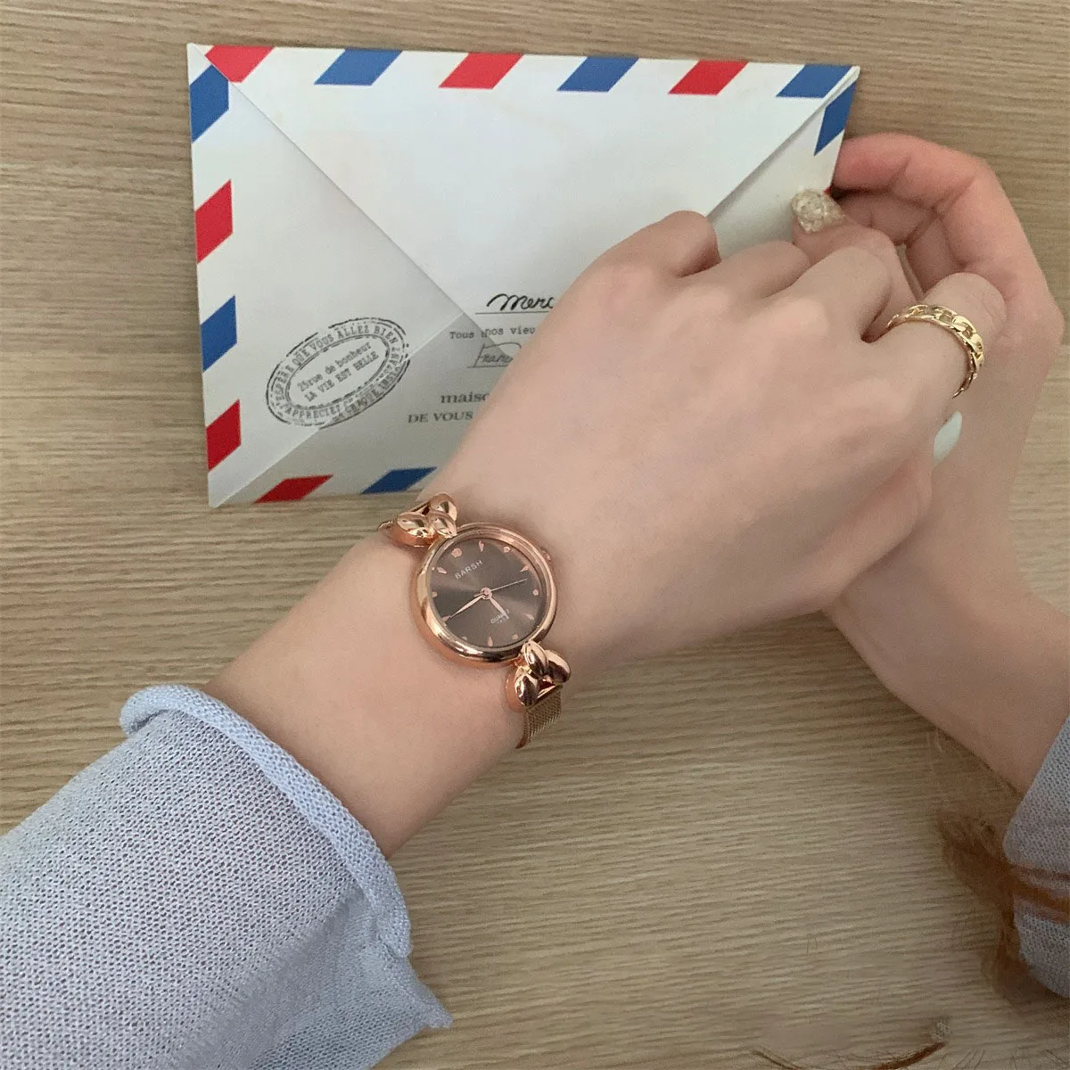 سلسلة نمط الراقية ساعة نسائية أنثى نموذج Ins نمط المتخصصة الحد الأدنى مزاجه المدمجة ورائعة الطلب الصغير هدية #4